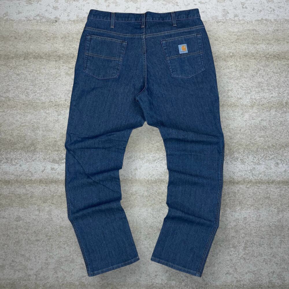 Vintage Y2K Carhartt Jeans Womens 12 Relaxed Fit Dark Wash Denim